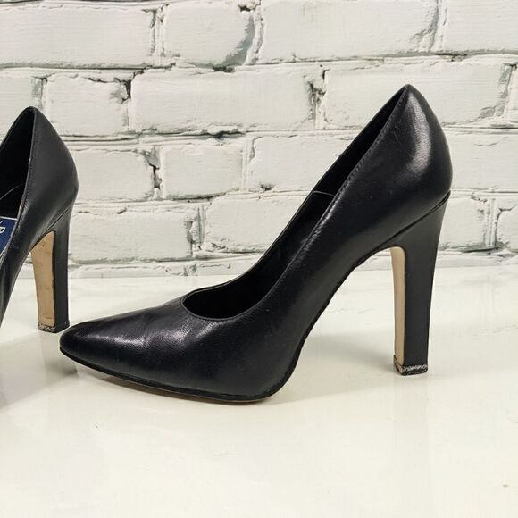 BAKERS black leather high heel pumps pointed toe size 6B - Picture 8 of 8
